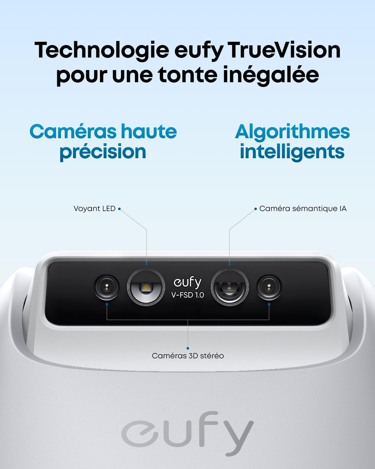 eufy - E18 - robot tondeuse, 1200m2, sans fil ni RTK, navigation intelligente, E18