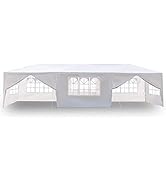 Tonnelle de Jardin Tonnelle Pliante Imperméable Tente de Reception 3X9m avec 8 Parois aux UV Pavi...
