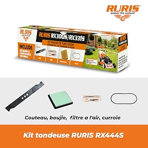 RURIS Tondeuse à Gazon Thermique RX444S