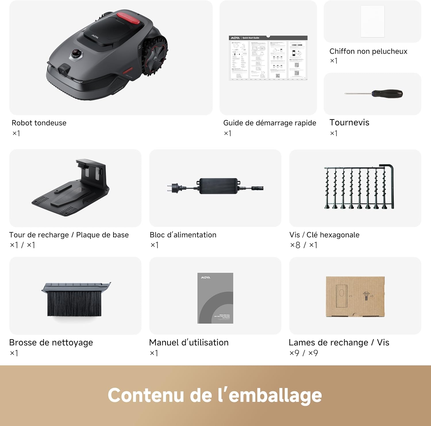 MOVA - LiDAX Ultra - Robot 800 m², IA LiDAR 3D, coupe 5 cm, toutes zones, sécurité animaux, tonte en U - Ultra800