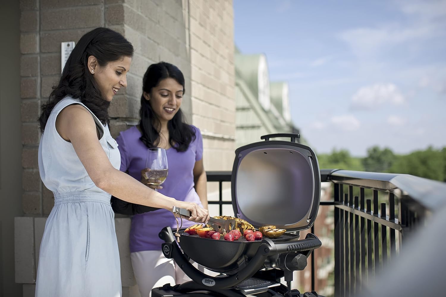 Weber - Q 1400 Série - 43x32 cm - grille fonte, cordon 1,8 m, bac amovible