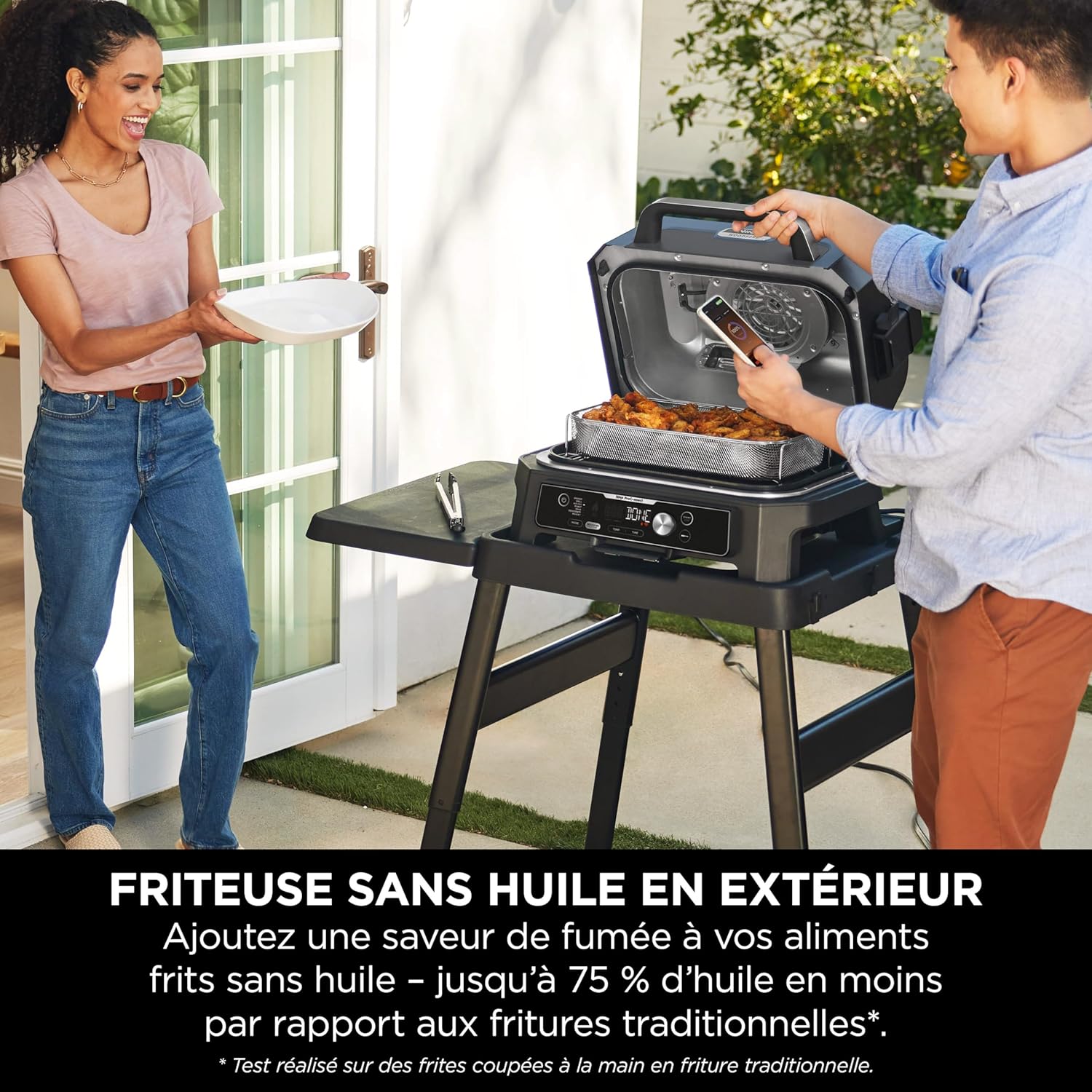 Ninja - grill & fumoir Pro Connect XL - contrôle app, 7-en-1, friteuse, résist. intem. - OG901EU
