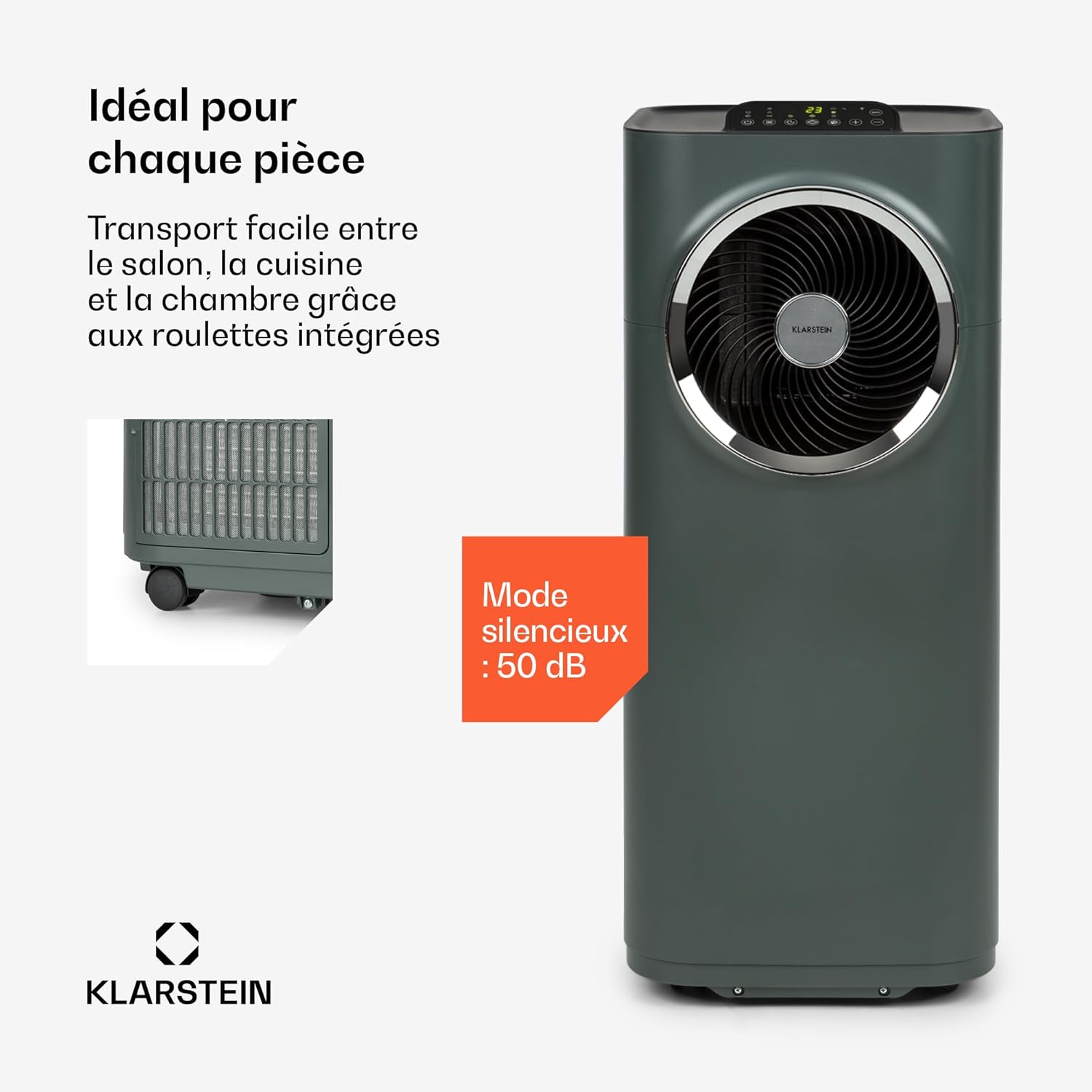 Klarstein - Kraftwerk Smart 12K - 35-59 m², WiFi, 12,000 BTU, silencieux
