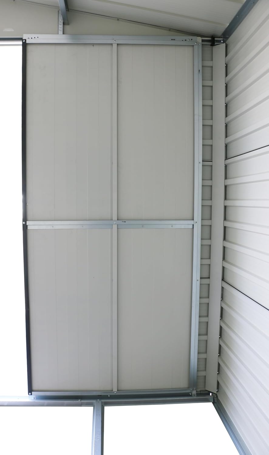 Duramax Alpine 10 x 10 (9,75 m²) Abri de Jardin en métal avec Base, Acier galvanisé à Chaud, Structure de Toit renforcée, Abri de Jardin sans Entretien et résistant aux intempéries, Anthracite