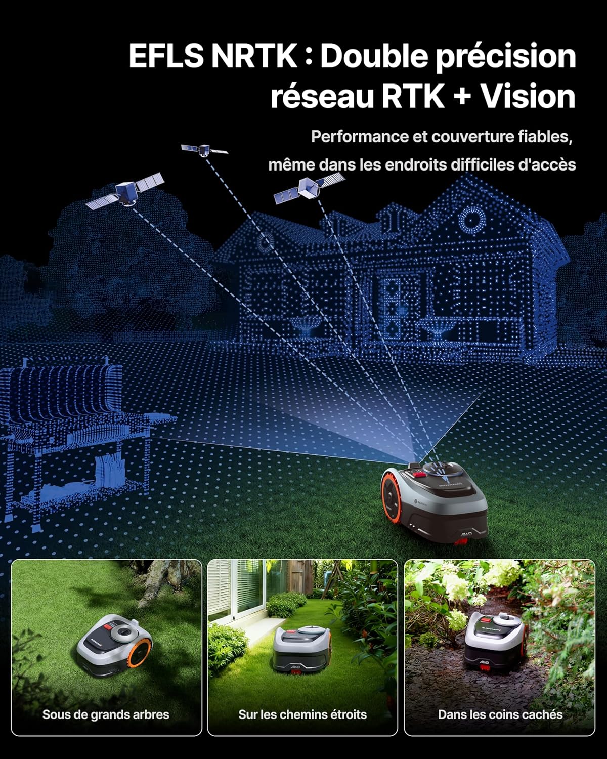 Segway - Navimow i205 AWD - robot tondeuse - 45% pentes, EFLS NRTK