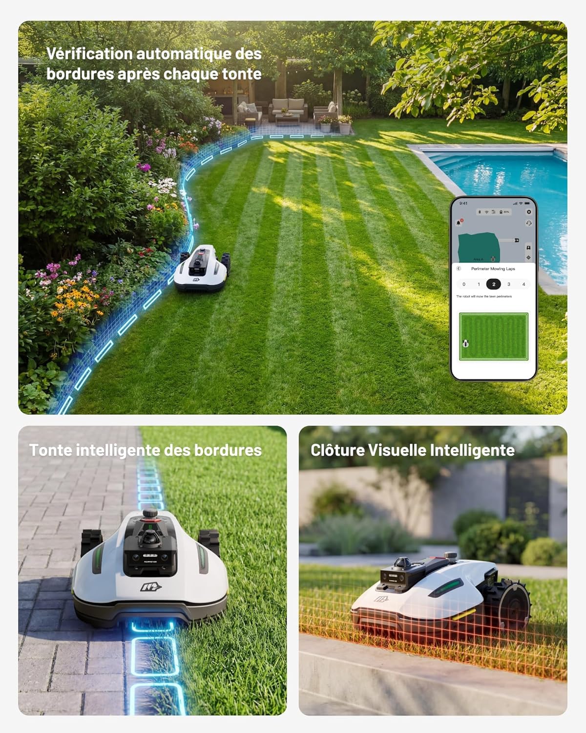 MAMMOTION - YUKA Mini 2 - 1000 m² - IA, LiDAR 360°, caméra, DropMow, pentes 45%