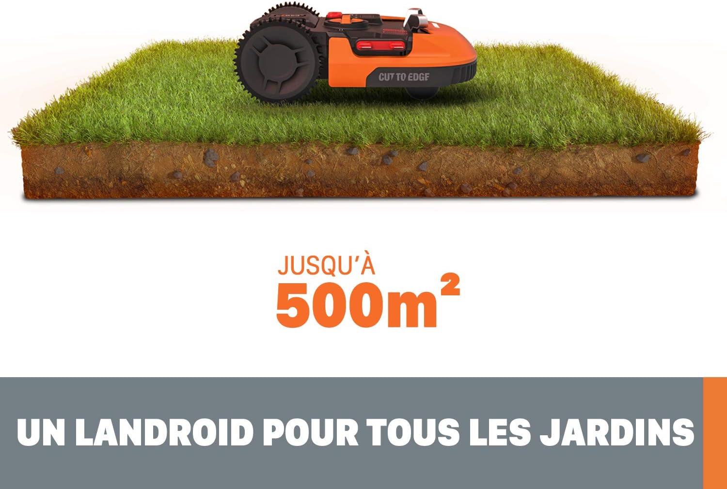 WORX - Landroid robot tondeuse 500m², connecté, autonome, WR141E