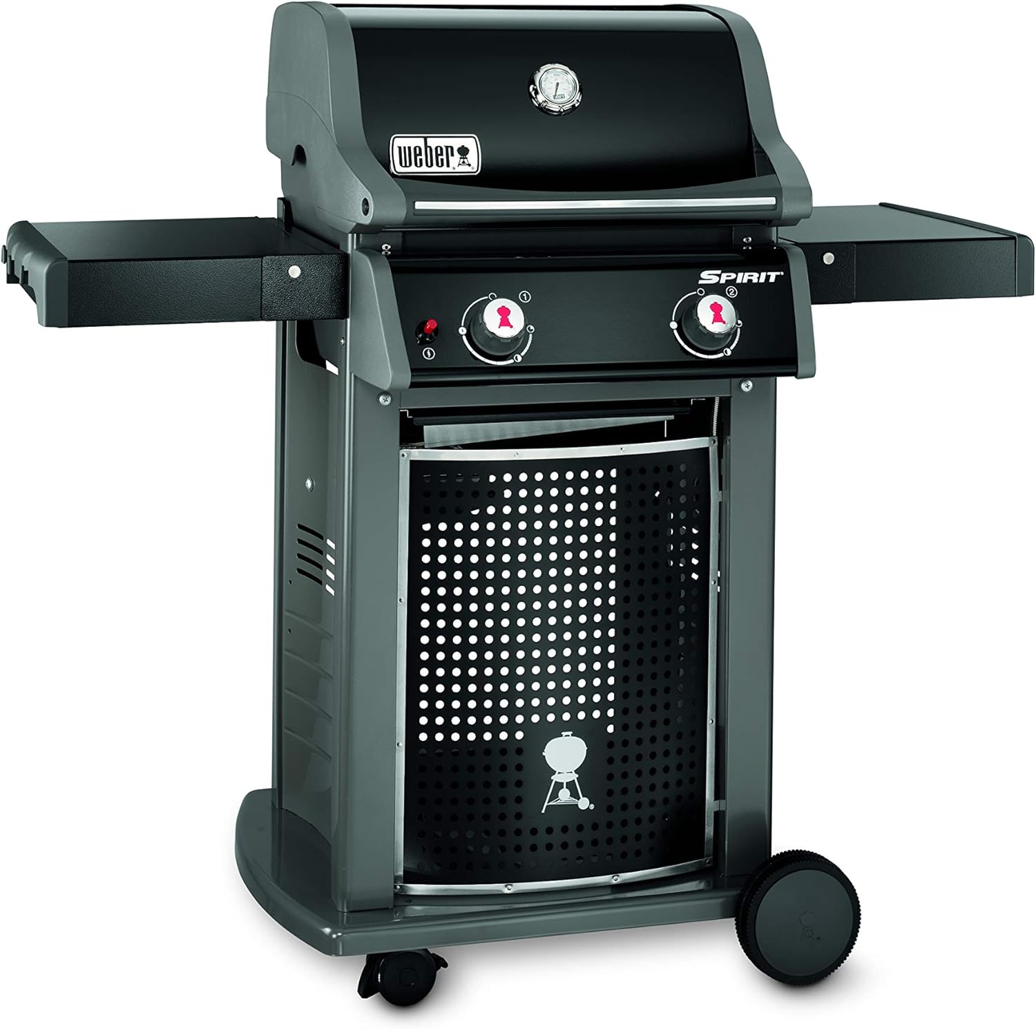 Weber - Spirit II (série E-310) - 60x46 cm - 3 brûleurs, grilles Gourmet, GS4, tablettes, noir/argent