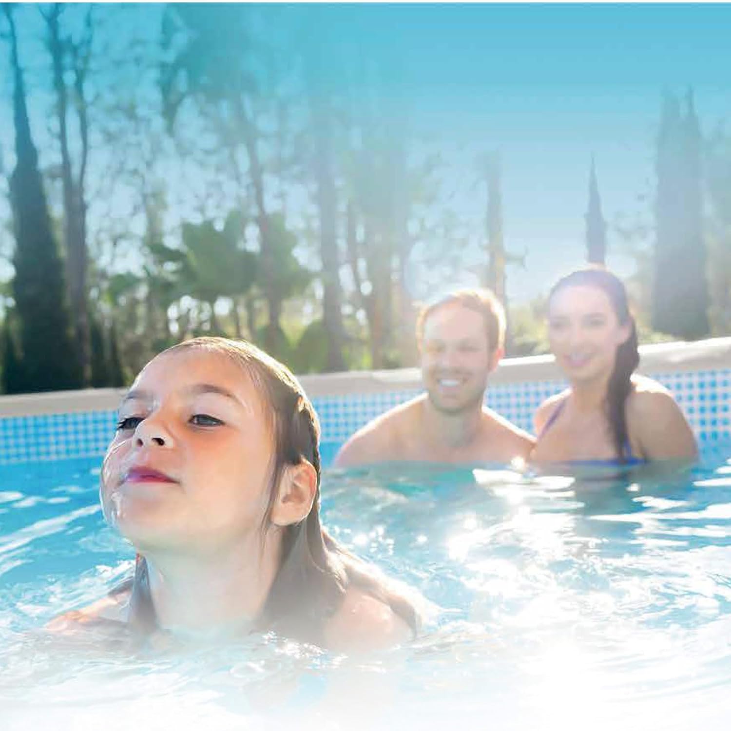 Intex - Prism Frame - 3,66 x 0,76 m - Piscine tubulaire ronde, gris clair