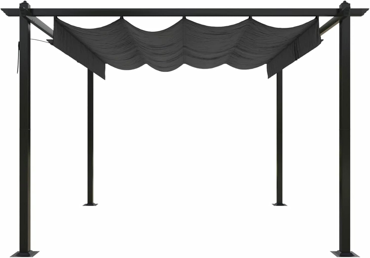 Homgoday - pergola extensible, toit ouvrant, 3x3m, protection UV - Anthracite