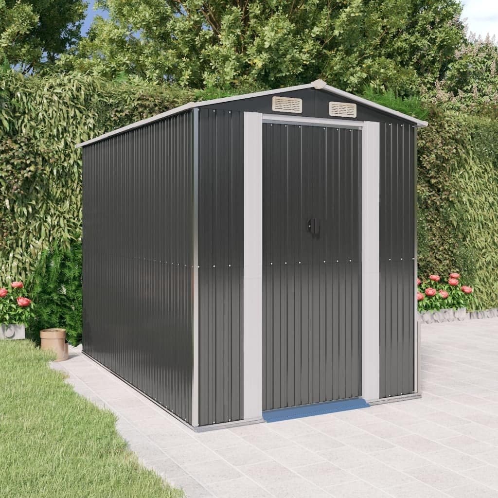 vidaXL - Abri de Jardin Anthracite - 192x274x223 cm - Acier galvanisé