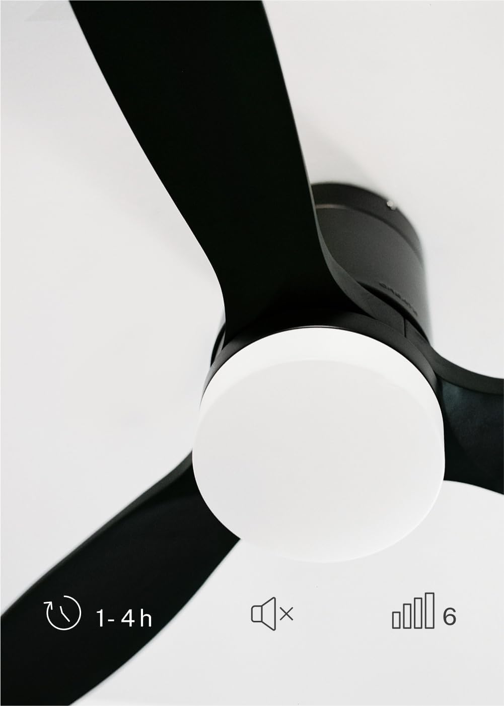 CREATE - WINDCALM S - 112cm - Ventilateur plafond silencieux, 40W, 6 vitesses, lumière 3 températures