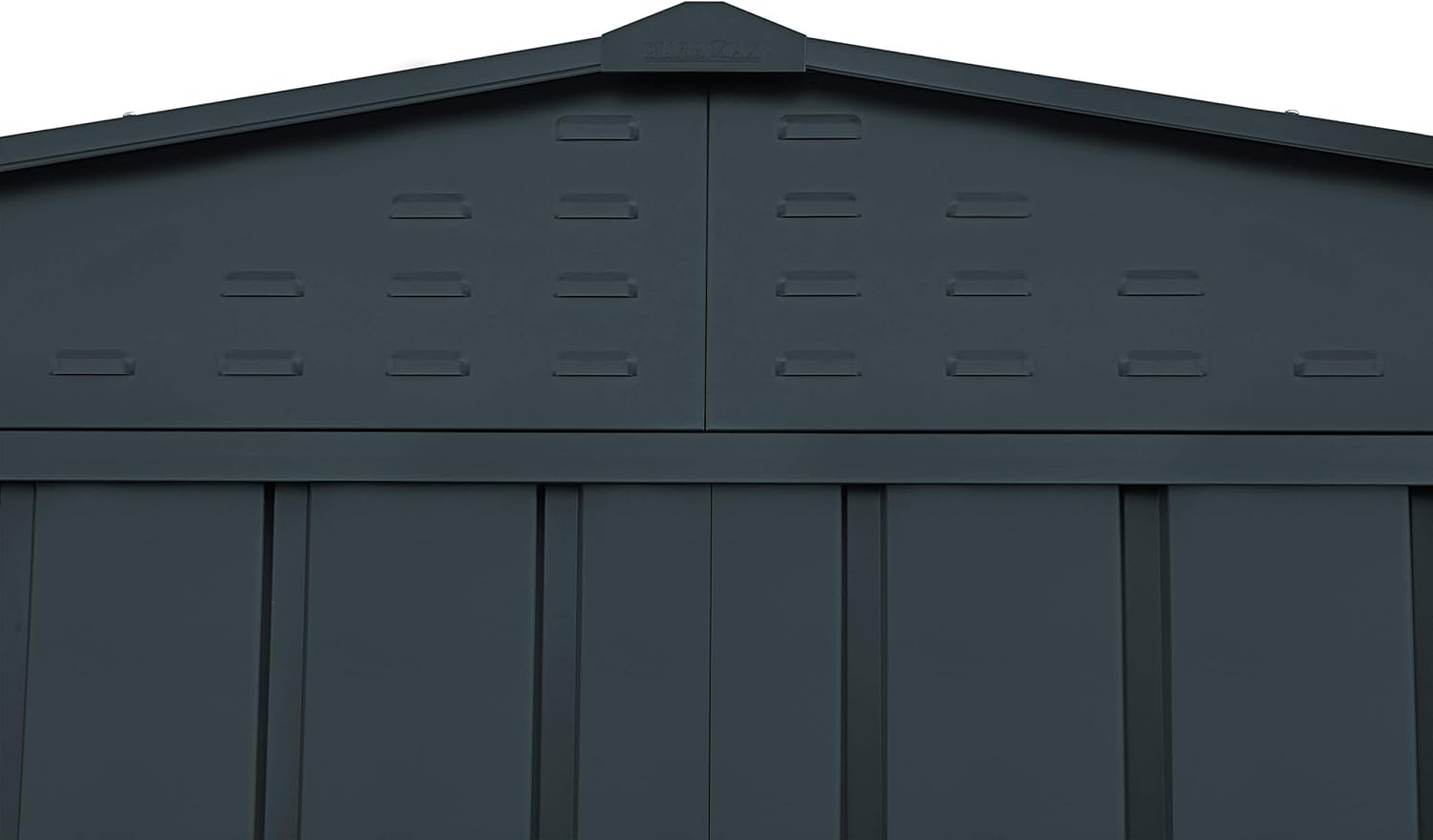 Duramax TOP Shed 8 x 6 (4.37 m²) Abri de jardin en métal, fabriqué en acier galvanisé, structure de toit renforcée, abri de jardin en métal sans entretien et résistant aux intempéries, Anthracite
