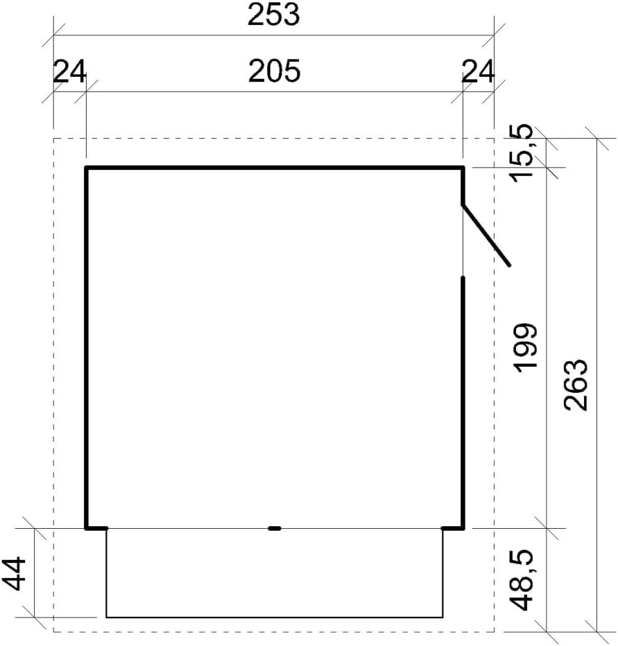 Timbela - M149 - 253x263x232 cm - étal de jardin bois multifonction