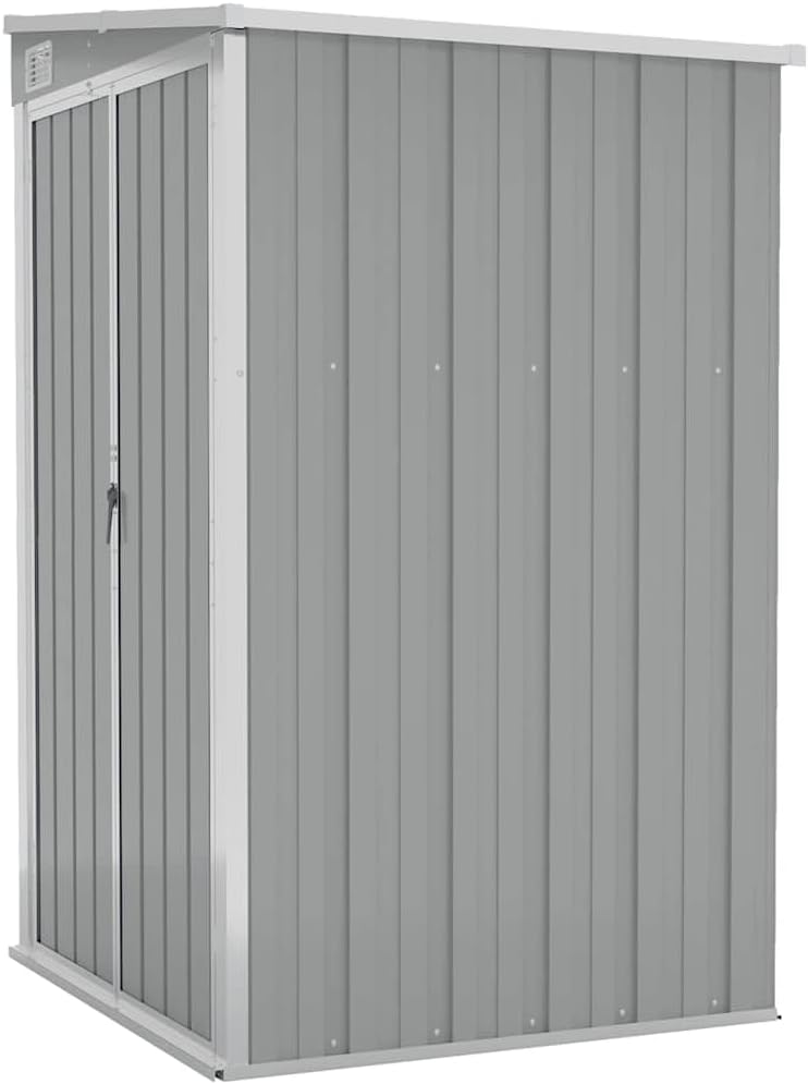 vidaXL - Hangar mural jardin - 118x100x178cm - acier galvanisé, gris