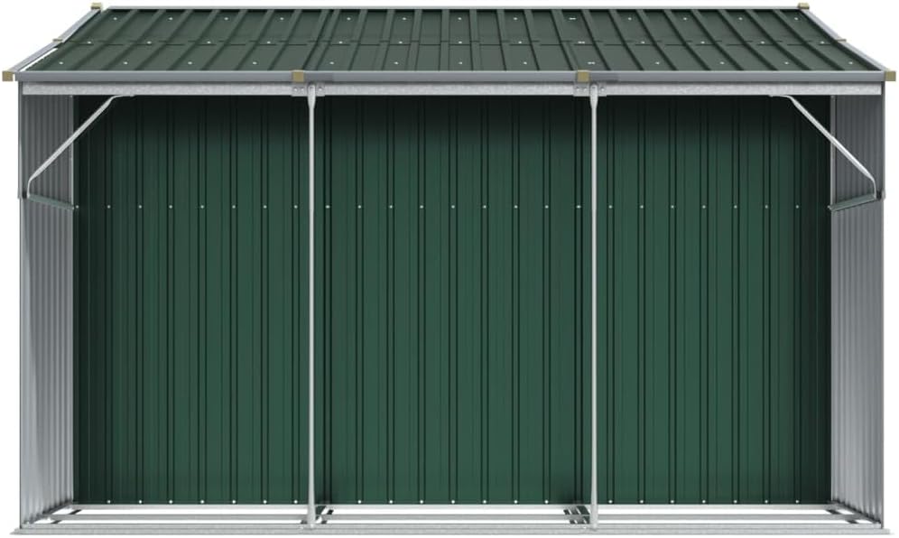 ADWOA Abri de Jardin Vert 277x279x179 cm Acier galvanisé,Abris De Jardin,Abri De Stockage pour Jardin,Abri D'Outils De Jardin