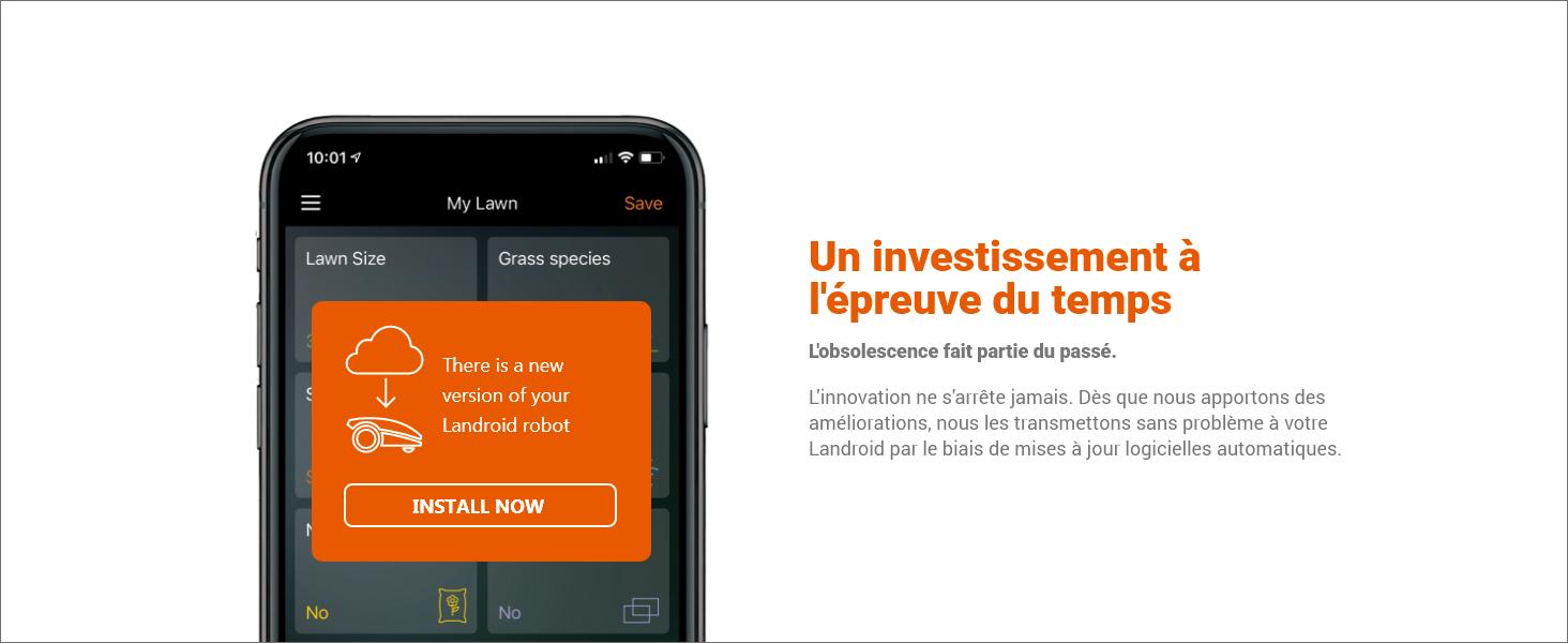 Mise à jour pour tondeuse robot connectée LANDROID WORX
