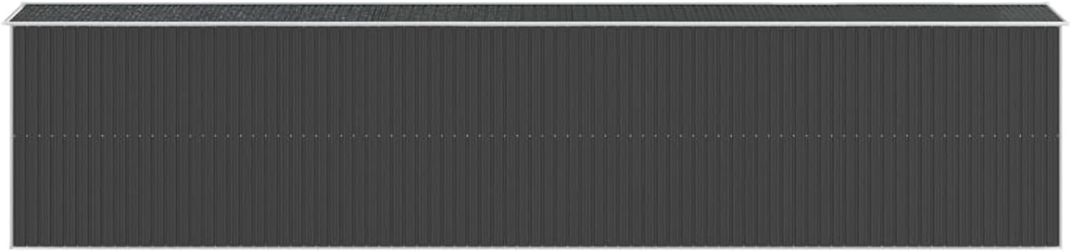 Gecheer Abri de jardin en métal pour extérieur, acier galvanisé, anthracite, 192 x 938 x 223 cm