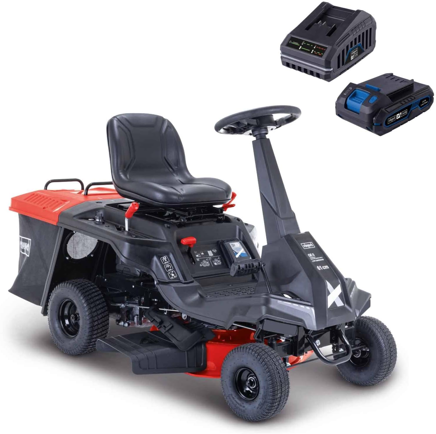 Scheppach - autoportée MR225-61 - 61 cm - 6 CV, panier 150L, jardins 2600m² - MR225-61