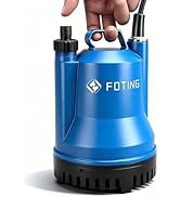 FOTING Pompe submersible 200 W jusqu'à 4000 l/h, hauteur de refoulement max. 5 m, profondeur d'immersion max 7 m, protection thermique ...