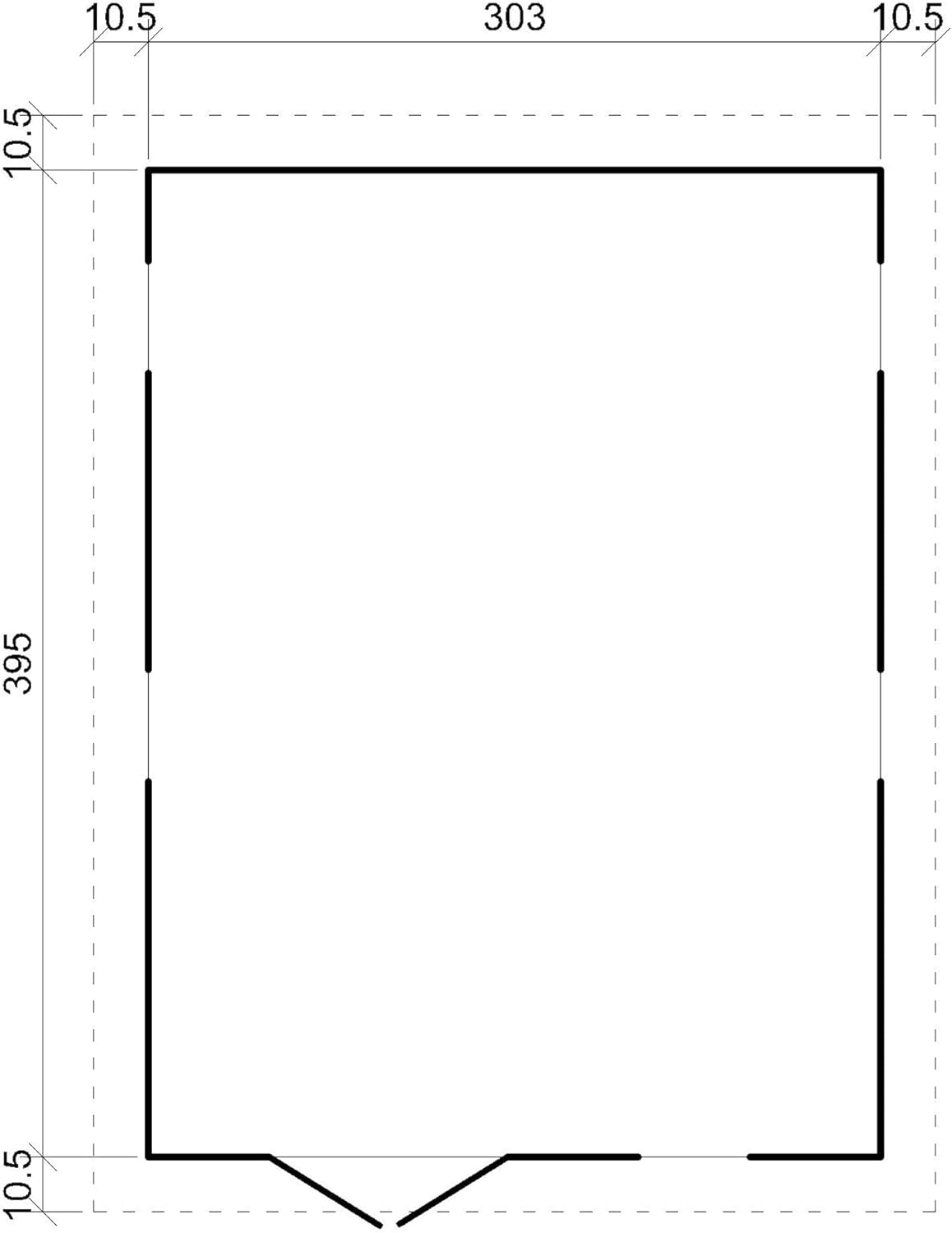Timbela - Abri de jardin série M336 - 12m², bois naturel, fenêtres, H226x324x416cm - M336