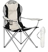 Alightup Chaise de Camping Pliantes Confortable avec Accoudoirs,Chaise de Plage Fauteuil Pliable ...