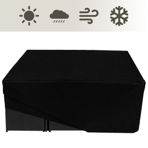 Le texte indique « pratique et pratique ». Icônes représentant les symboles du soleil, des nuages, de la neige et du vent. Interface du produit ou panneau de commande avec indicateurs météorologiques.