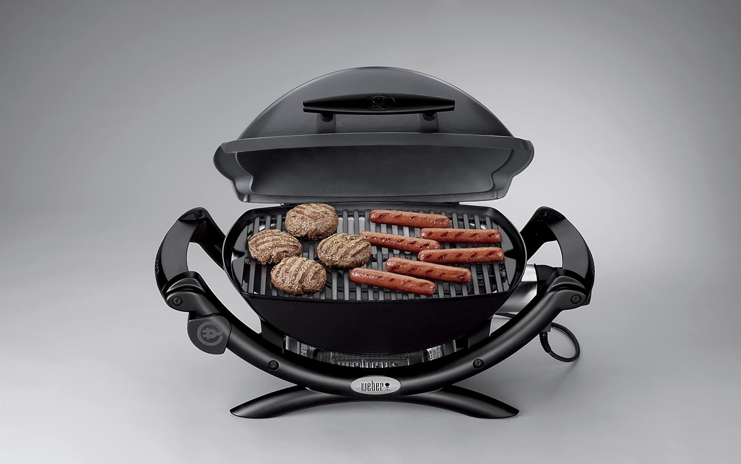 Weber - Q 1400 Série - 43x32 cm - grille fonte, cordon 1,8 m, bac amovible