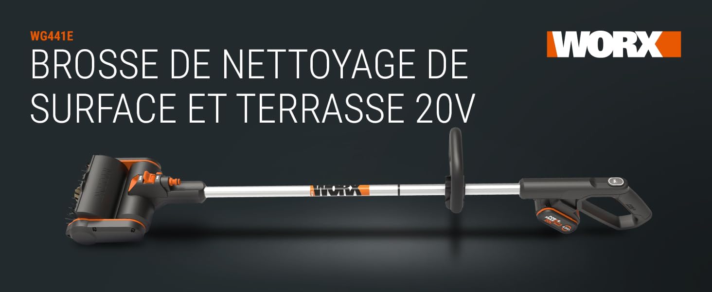 Brosse de nettoyage de surface et terrasse WG441E 20V 
