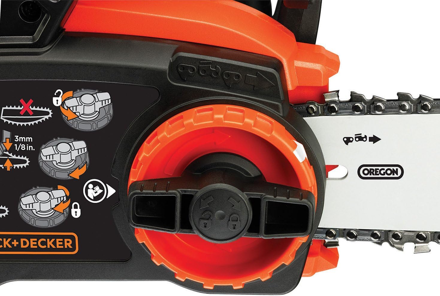 BLACK+DECKER - Tronçonneuse 36V 30cm, coupe 23cm, lubrification auto, GKC3630LB-XJ
