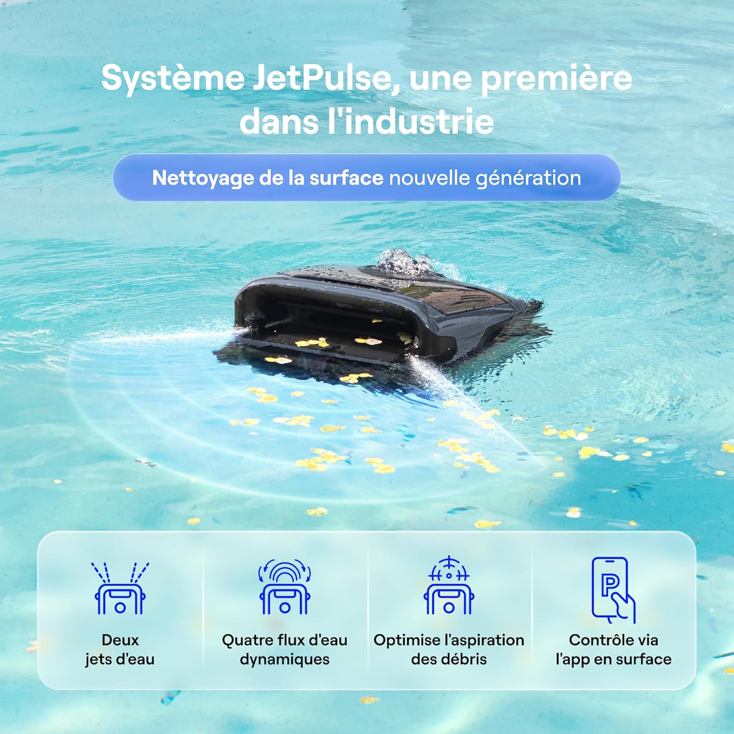 Beatbot - Sora 70 - 300 m² - Robot piscine 4-en-1, 25700 L/h, batterie 10000 mAh, bac 6 L