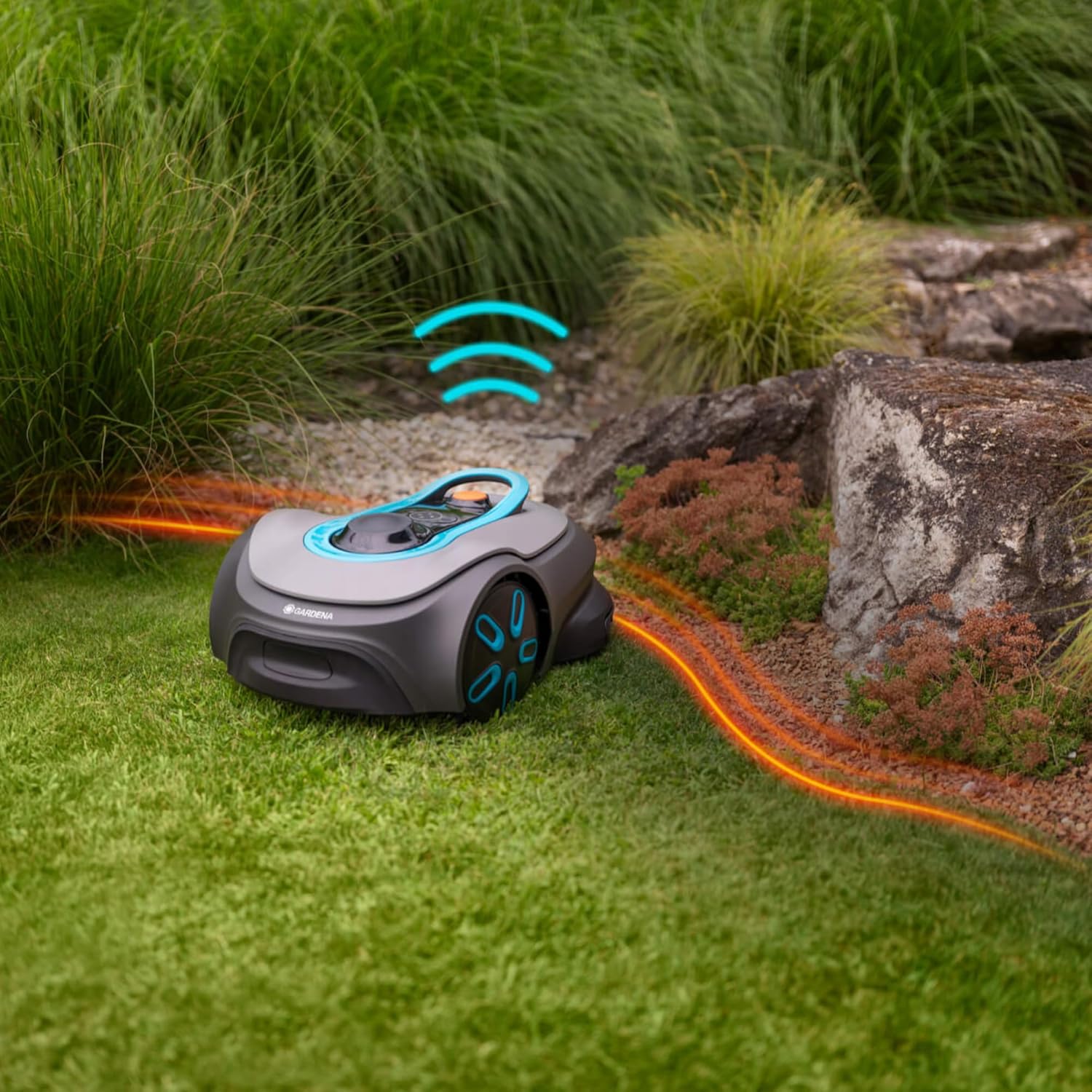Gardena - Smart SILENO Free Set - 750 m² - tondeuse robot silencieuse, Lona, sans fil périphérique - 19924-47