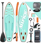 ALLPICK Premium SUP Board Set Stand Up Paddle Board Gonflable, avec support universel pour appareil photo, etc.