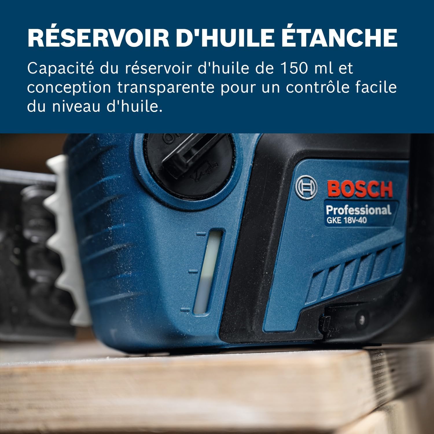 Bosch - tronçonneuse Pro 18V, guide 40 cm, moteur sans charbon, GKE 18V-40