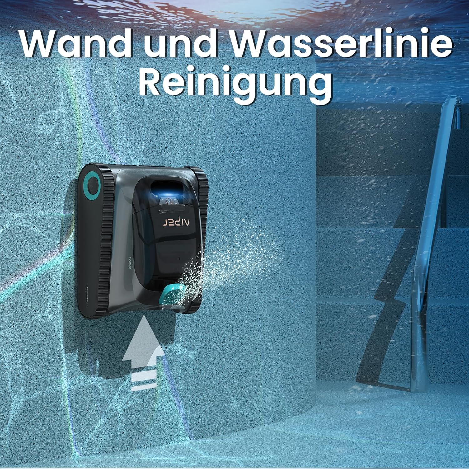 AIPER - Scuba S1 - 150m² - robot piscine sans fil, 4 modes, 150min, murs S1