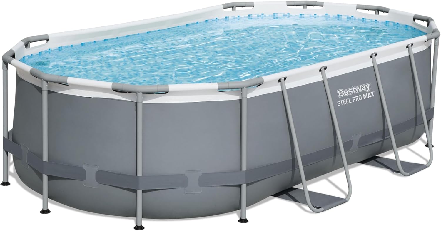 Bestway - Steel Pro Max - 427x250x100 cm - piscine hors sol, gris