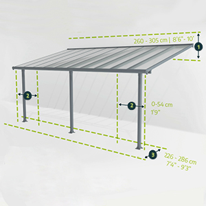 adjustable dimensions palram canopia pergola