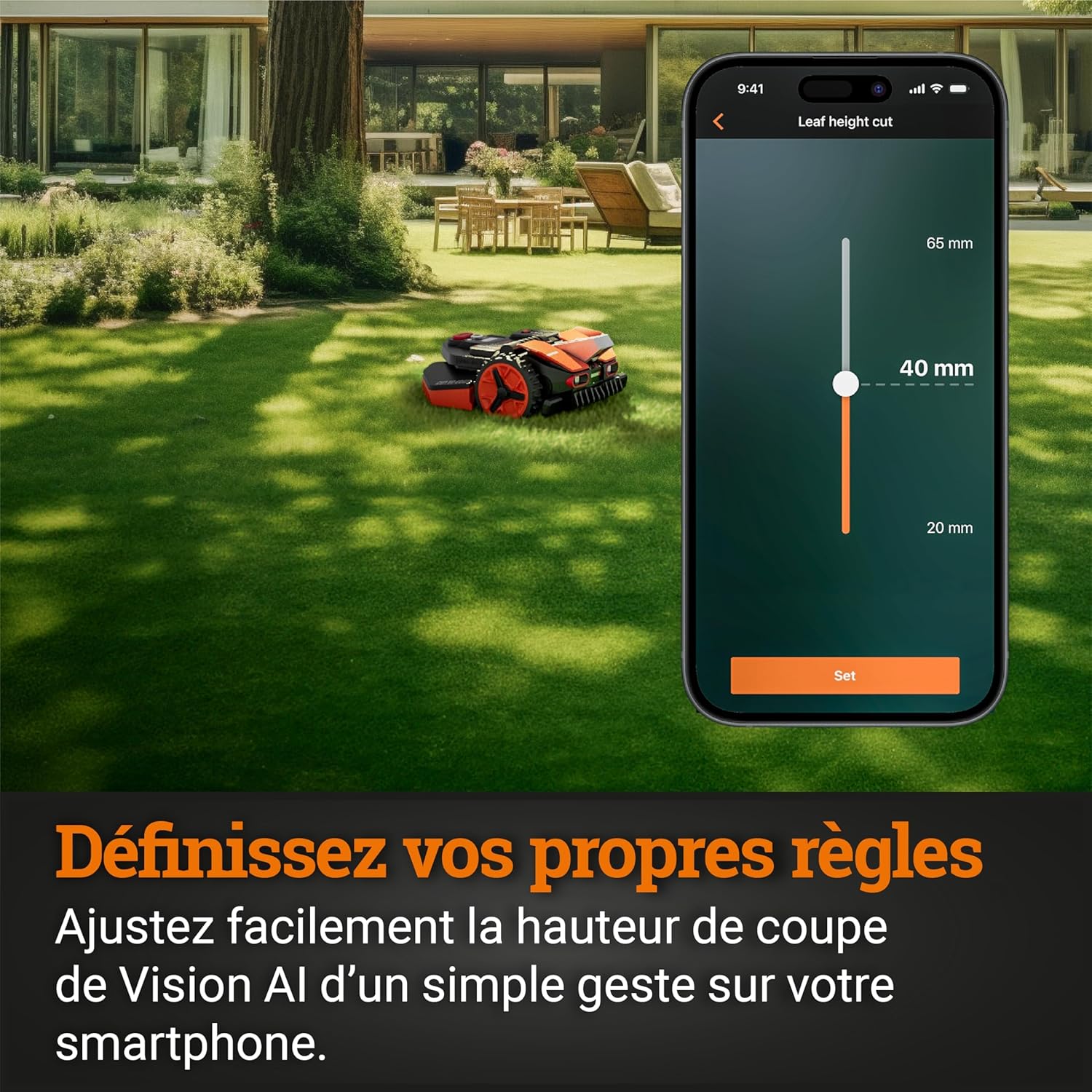 WORX - Landroid Vision (série) - 1600 m² - caméra 4K, IA, multizone WR216E.1