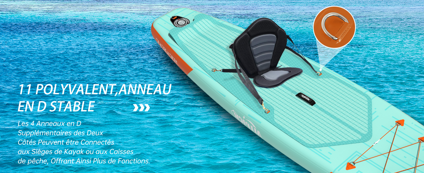 le nouveau kayak gonflable est conçu pour être utilisé comme kayak.