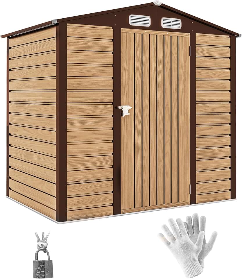 Abri de Jardin en métal 2,27 m², Structure en Acier galvanisé 