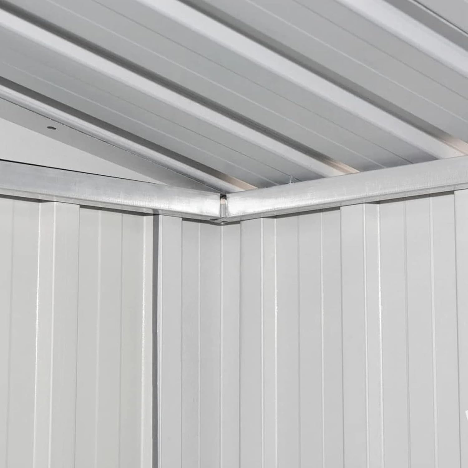 Homgoday - Abri de jardin métal - gris - spacieux, résistant