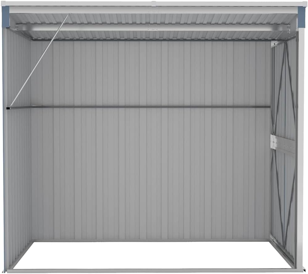 Générique Abri de Jardin Mural Gris 118x194x178 cm Acier galvanisé,Maison & Jardin, Pelouses & Jardins, Vie en extérieur, Structures extérieures, Cabanes & abris de Jardin, Gris (Poids 31.54KG)