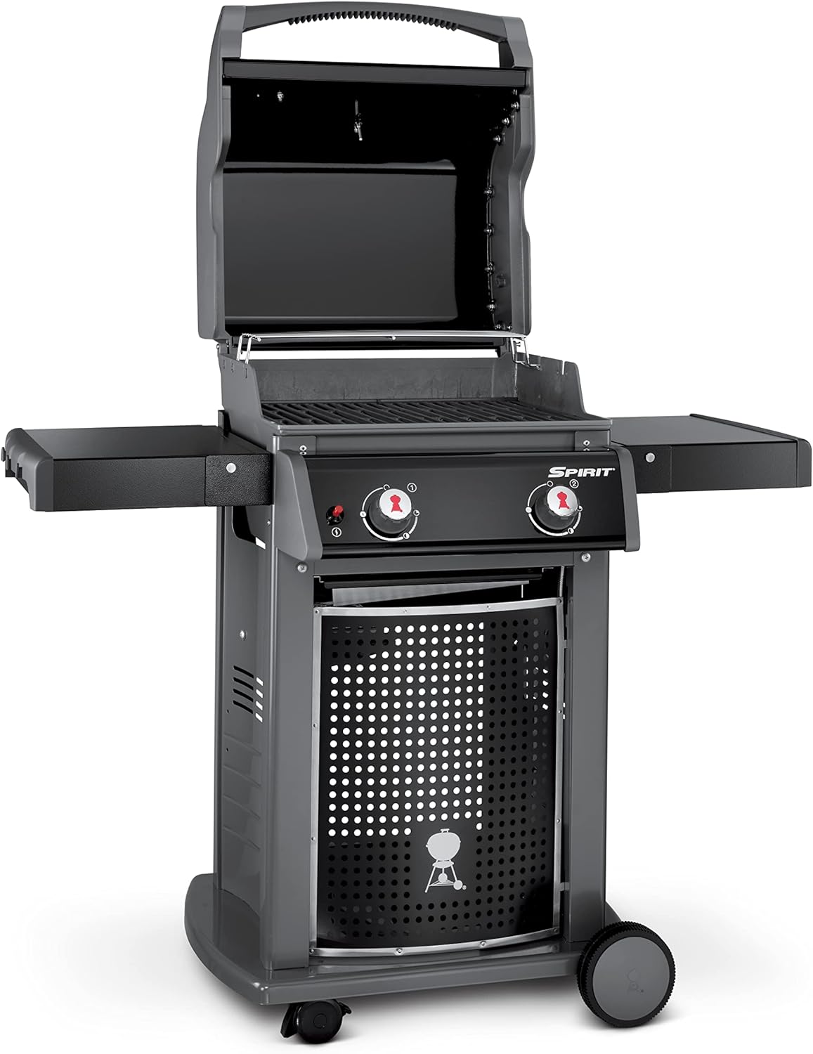 Weber - Spirit II (série E-310) - 60x46 cm - 3 brûleurs, grilles Gourmet, GS4, tablettes, noir/argent