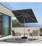 PURPLE LEAF Parasol de Jardin Extérieur Inclinable 2 x 2 m Carré, Parasol Droit avec Châssis en A...