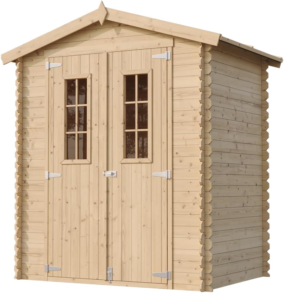 Abri de Jardin en Bois - Stockage extérieur I196xL136xH218 cm/ 1.98 m2 Petit abri à Outils, Local à vélos - TIMBELA M367C