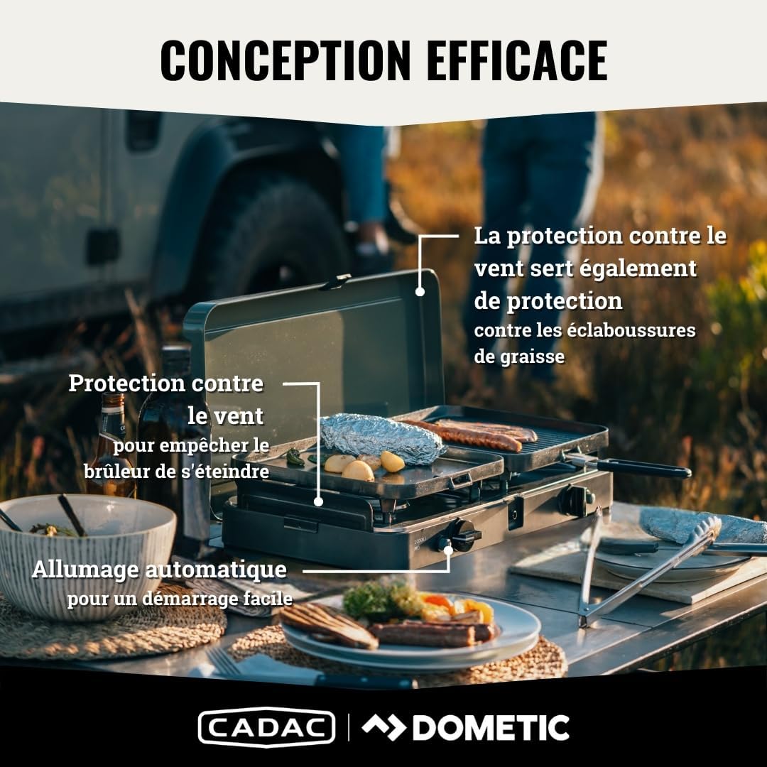 Cadac - 2-Cook 3 Pro Deluxe - grille barbecue portable 30mbar - sac inclus