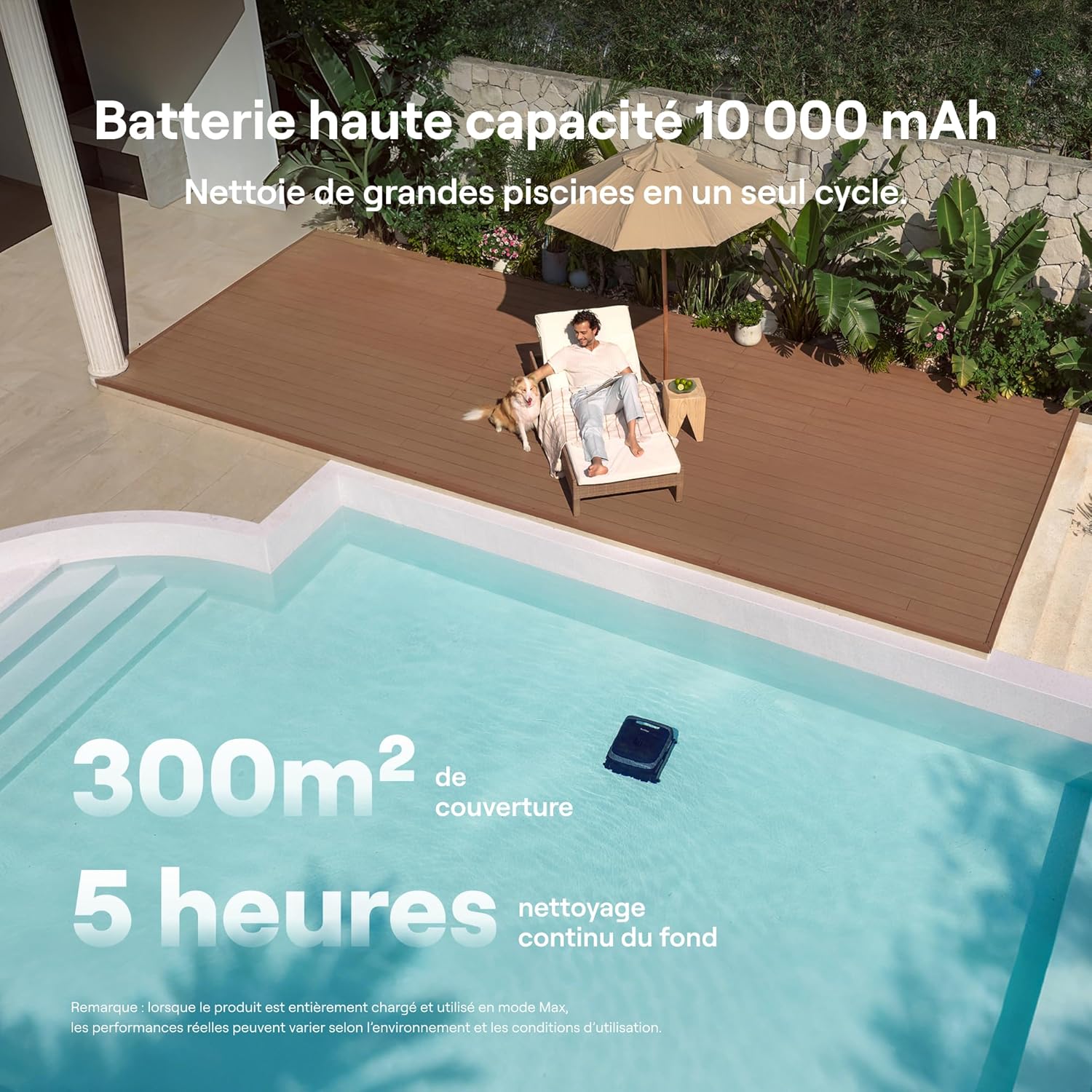 Beatbot - Sora 70 - 300 m² - Robot piscine 4-en-1, 25700 L/h, batterie 10000 mAh, bac 6 L
