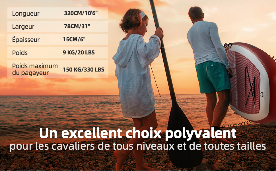 Planche de Sup Gonflable, 320x78x15cm
