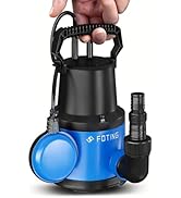 FOTING Pompe submersible 400 W, 8000 l/h, hauteur de refoulement max. 8 m - Profondeur d'immersion maximale : 7 m, réglable