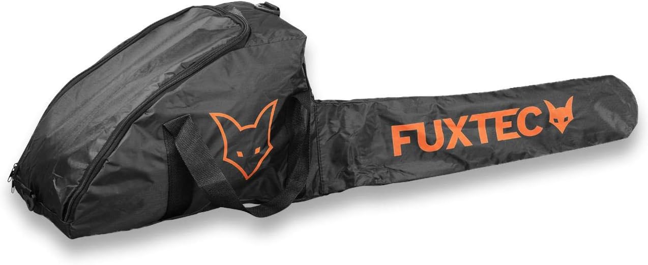 Fuxtec Tronçonneuse Thermique 46 cm - 18 Pouces FX-KS255 Black Edition 54cm3 2 Temps Essence 2,3kW Élagage Ébranchage Bois De Chauffage